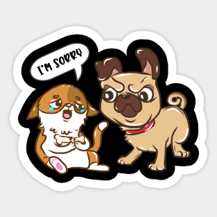 Funny Humor Sorry I'm Sorry Animals Funny Sticker